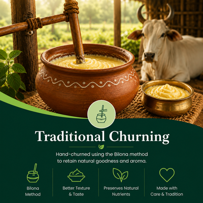 Traditional churning